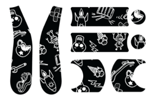 Doona Liki Black and White Cool Sketch Trike Sticker Set