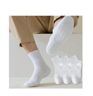 3 Pairs Men's Athletic Mesh Cushion Socks