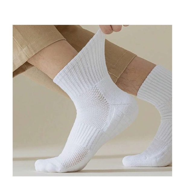 3 Pairs Men's Athletic Mesh Cushion Socks