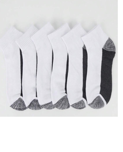 12 Pairs Men's White Socks